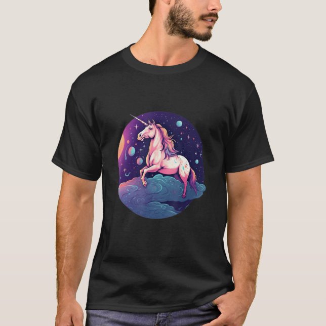I Love Astrophysics and Unicorns Unique Celestial  T-Shirt (Vorderseite)