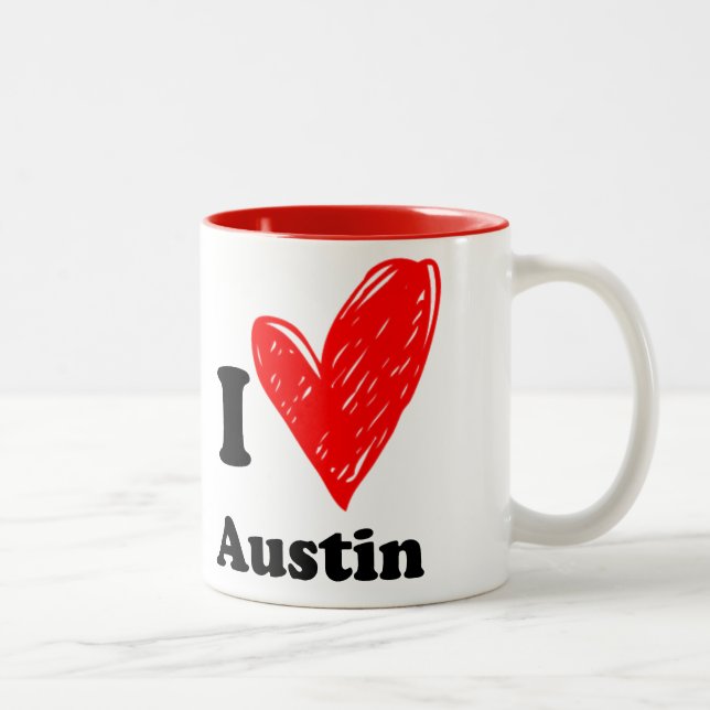 I love Austin Zweifarbige Tasse (Rechts)