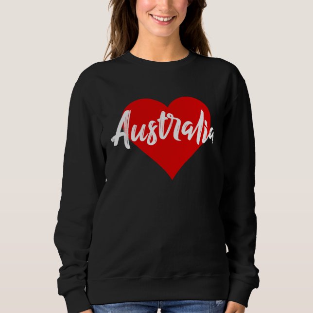 I Love Australia  Aussie   For Women Girls Sweatshirt (Vorderseite)