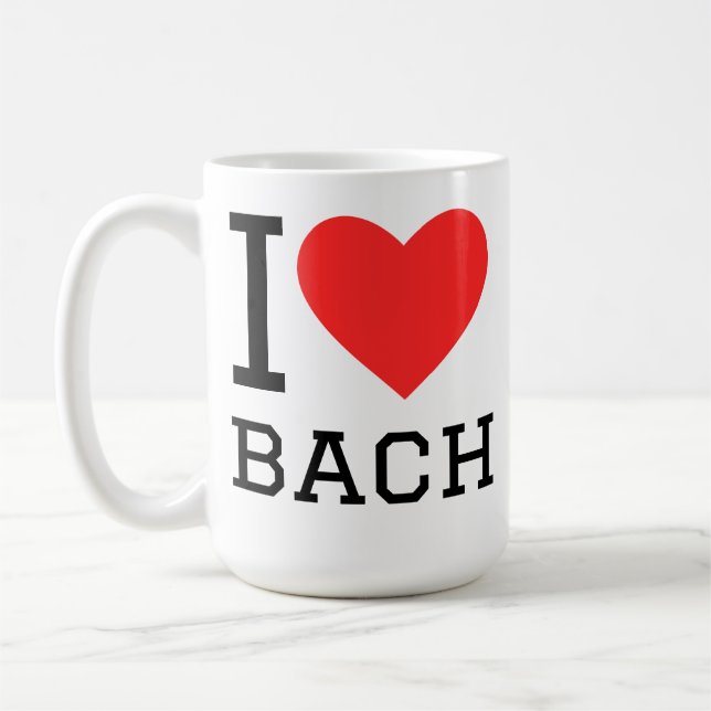 I love Bach  Kaffeetasse (Links)