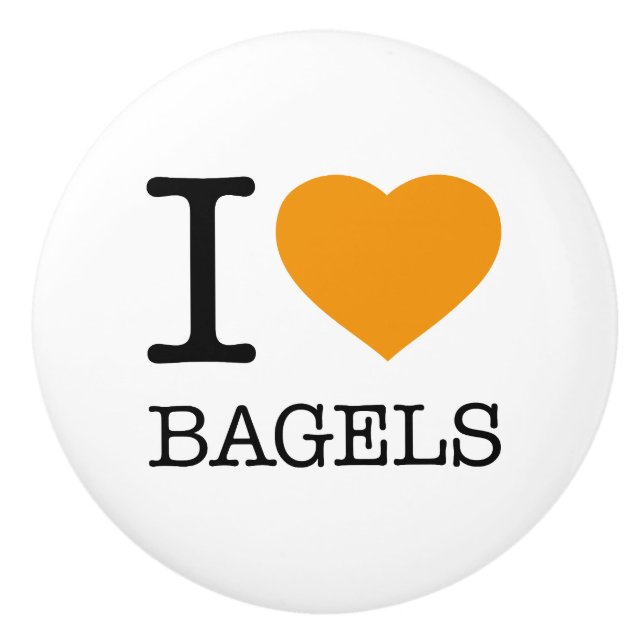 I LOVE BAGELS KERAMIKKNAUF (Vorderseite)