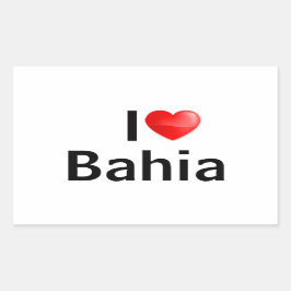 I love Bahia Rechteckiger Aufkleber