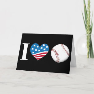 I Love BASEBALL greeting card Karte