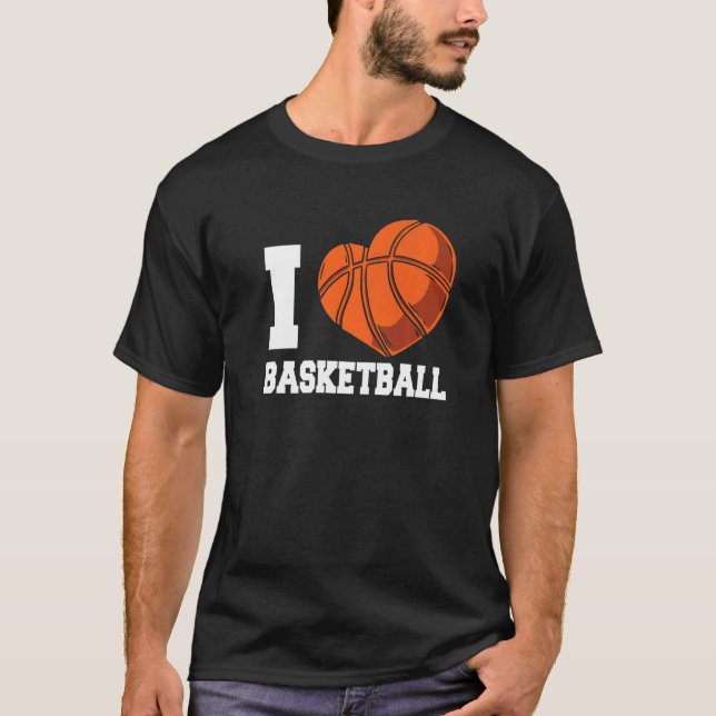 I Love Basketball Coach Match Team Player   T-Shirt (Vorderseite)