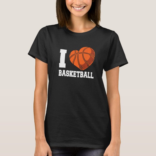 I Love Basketball Coach Match Team Player   T-Shirt (Vorderseite)