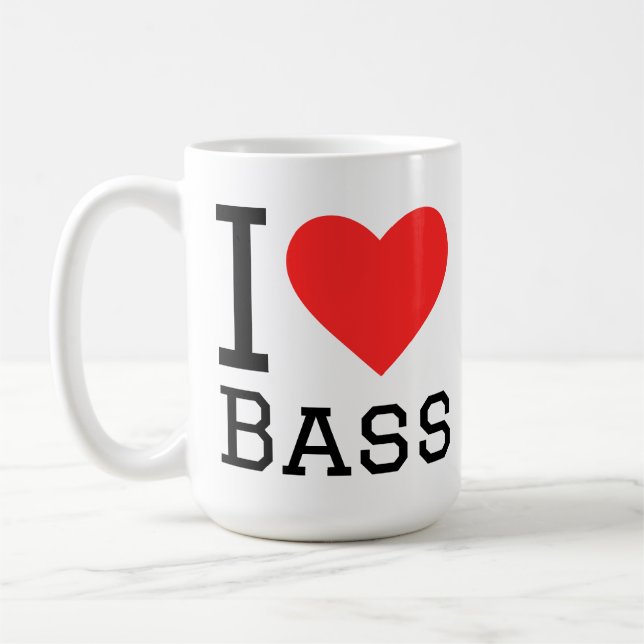 I love bass kaffeetasse (Links)