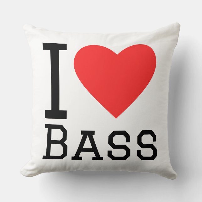 I love bass kissen (Vorderseite)
