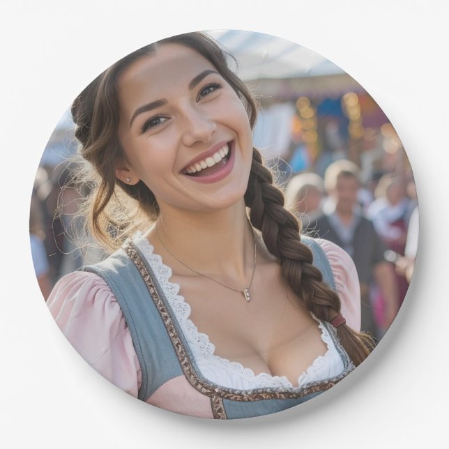 I LOVE BAVARIA - Paper Plate Pappteller (Vorderseite)