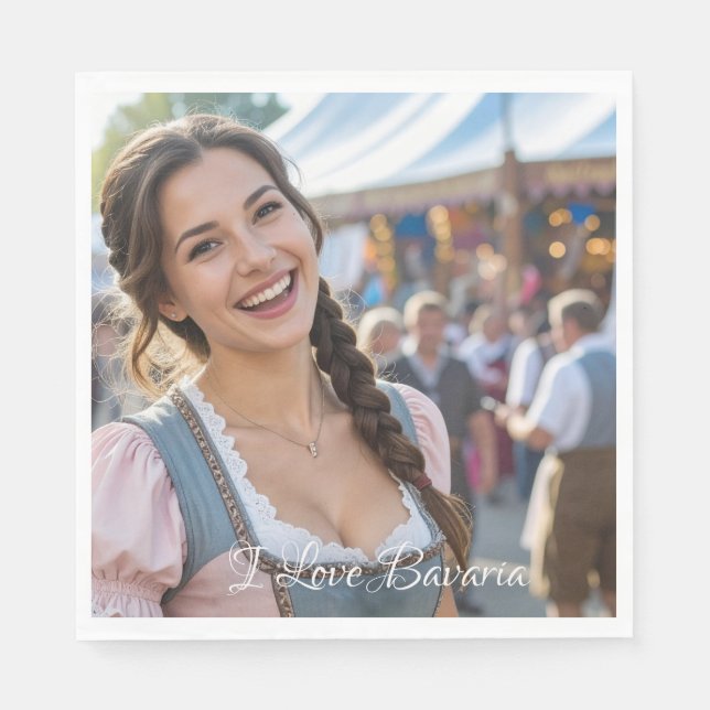I LOVE BAVARIA SERVIETTE (Vorderseite)