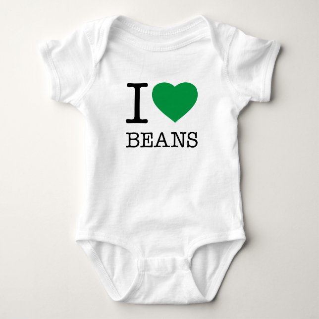I LOVE BEANS BABY STRAMPLER (Vorderseite)