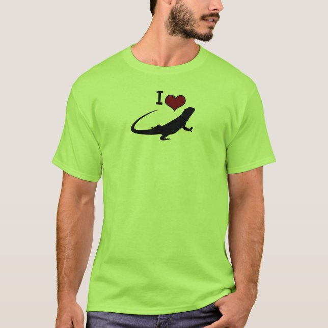 I love Bearded Dragons Shirt (Vorderseite)
