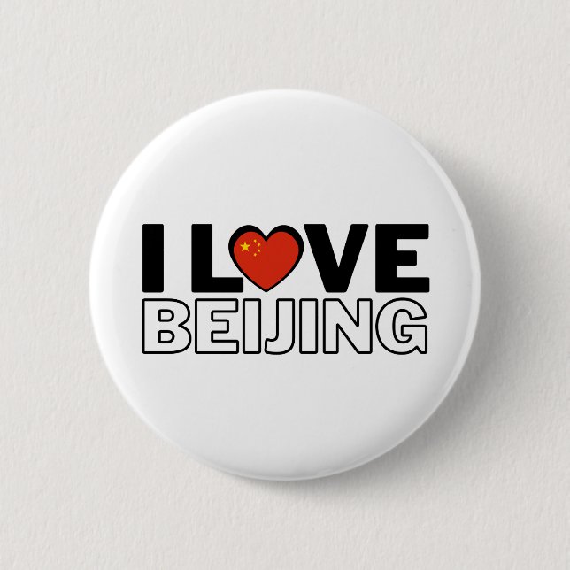 I LOVE BEIJING - For real Beijingers! Button (Vorderseite)