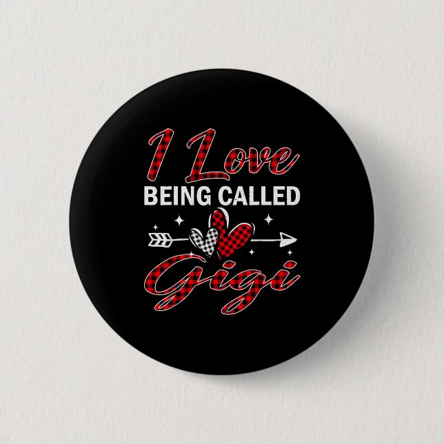 I Love Being Called Gigi Xmas Christmas Family  Button (Vorderseite)