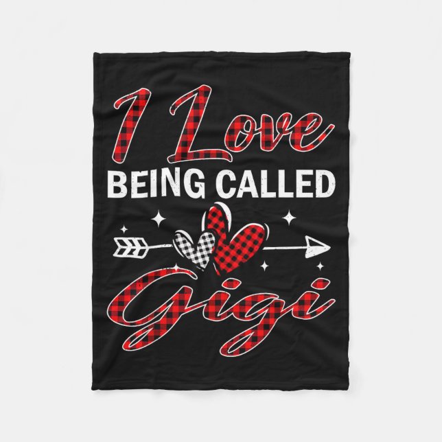 I Love Being Called Gigi Xmas Christmas Family  Fleecedecke (Vorderseite)