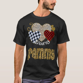 I Love Being Grammy Leopard Valentine's Day T-Shirt