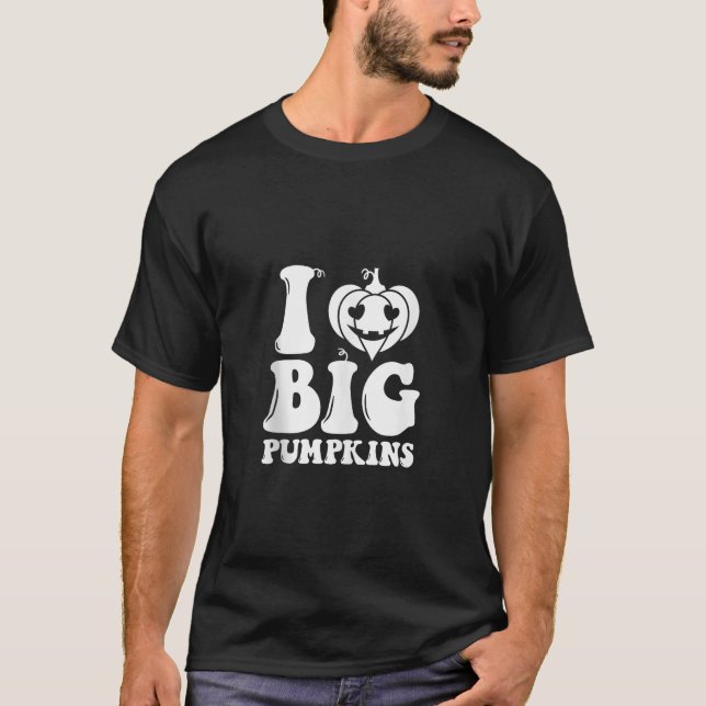 I Love Big Pumpkins Funny Fall Design Tank Top (Vorderseite)