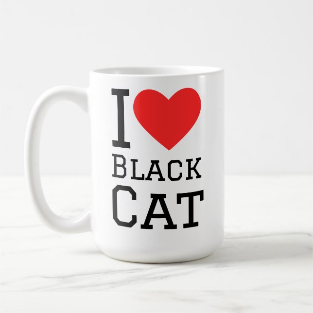 I love black cat  kaffeetasse (Links)
