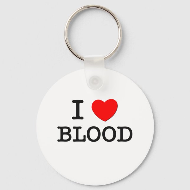 I Love Blood Schlüsselanhänger (Vorderseite)