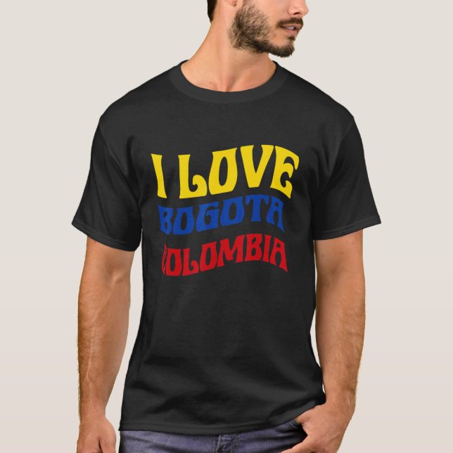 I Love Bogota Colombia Flag Map Colombian Pride Ca T-Shirt (Vorderseite)