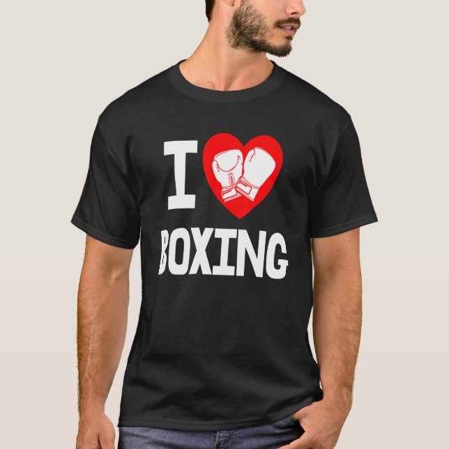 I Love Boxing Game  Women Boxing Sports Love 1 T-Shirt (Vorderseite)