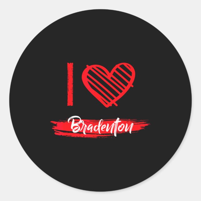 I Love Bradenton I Heart Bradenton  Runder Aufkleber (Vorderseite)