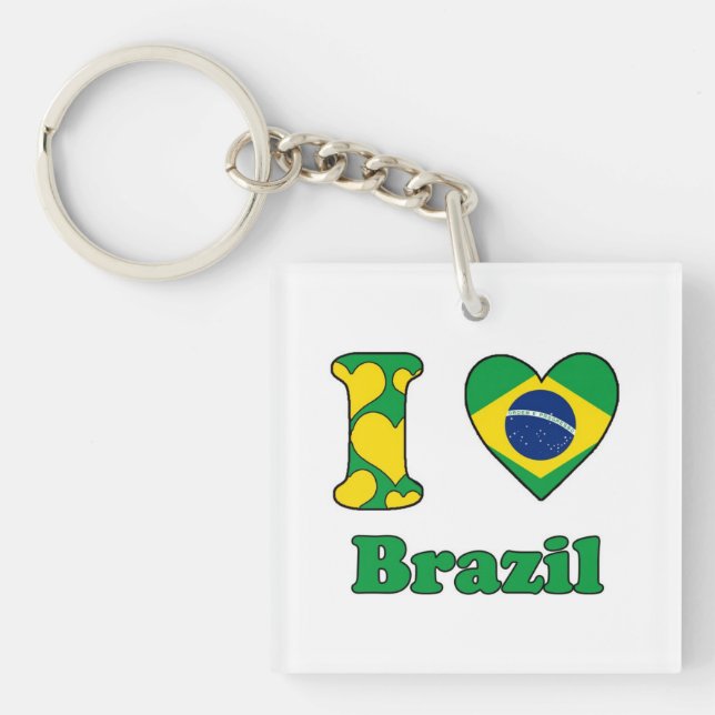 I love Brazil Schlüsselanhänger (Vorderseite)