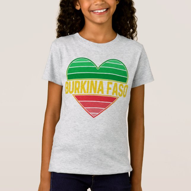 I Love Burkina Faso, Heart Burkinabè T-Shirt (Vorderseite)