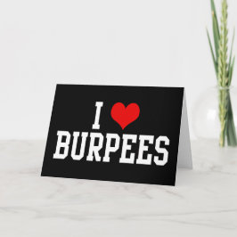 I Love Burpees Karte