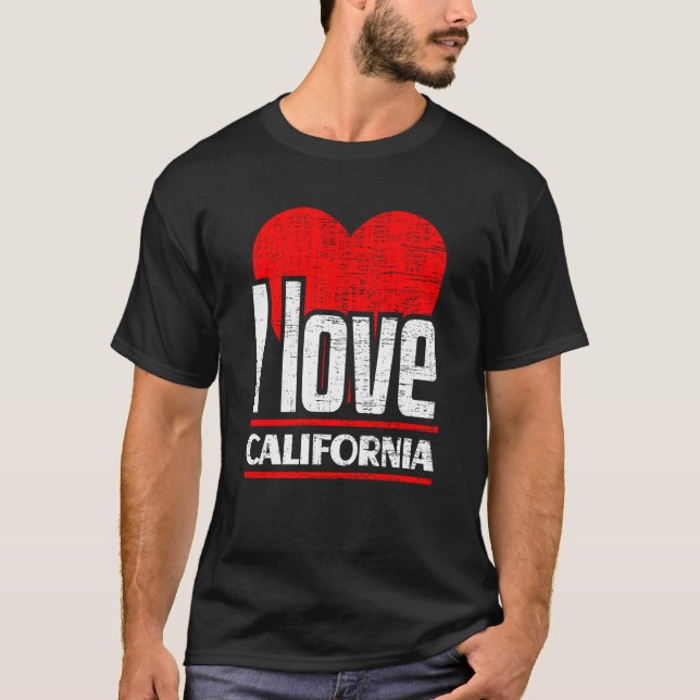 I Love California Best Home State I Heart Californ T-Shirt (Vorderseite)