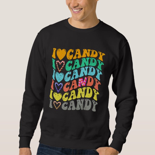 I love Candy Halloween Party Cute Trick or Treat Sweatshirt (Vorderseite)