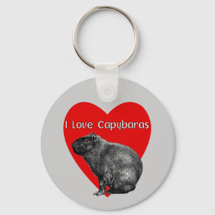 I Love Capybaras Keychain Schlüsselanhänger