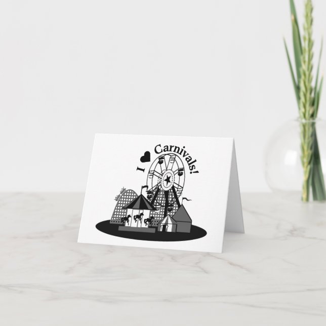 I Love Carnivals! Karte (Vorderseite)