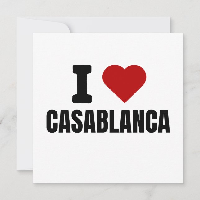 I love casablanca - I heart casablanca morocco Einladung (Vorderseite)