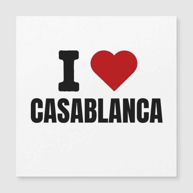 I love casablanca - I heart casablanca morocco Magnetkarte (Vorderseite)