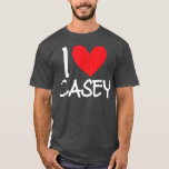 I Love Casey Name Personalized Men Guy BFF Friend  T-Shirt<br><div class="desc">I Love Casey Name Personalized Men Guy BFF Friend Heart Boys  .</div>