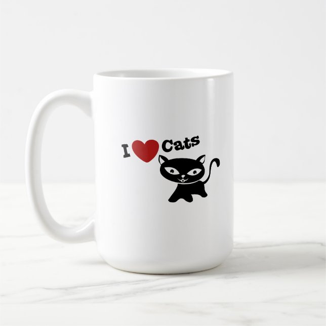 I Love Cat Kaffeetasse (Links)