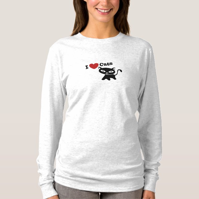 I Love Cat T-Shirt (Vorderseite)