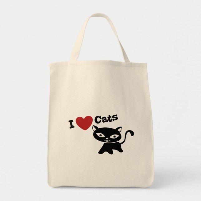I Love Cat Tragetasche (Vorne)