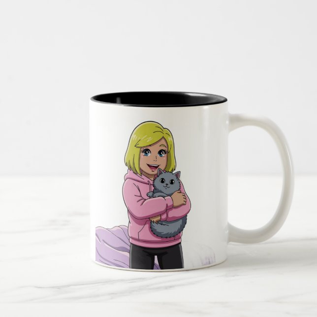 I love cat zweifarbige tasse (Rechts)