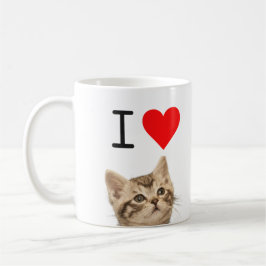I Love Cats Custom Photo Mug Kaffeetasse