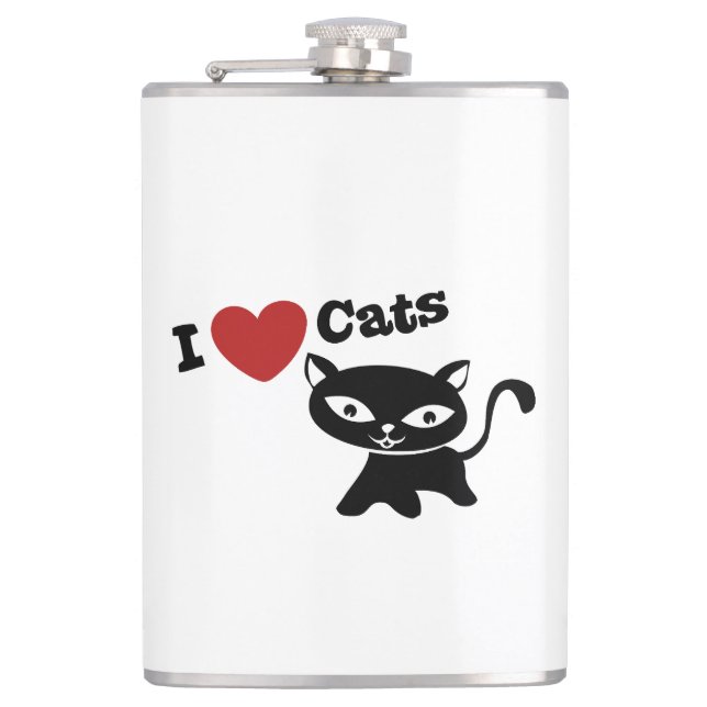 I love cats flachmann (Vorderseite)