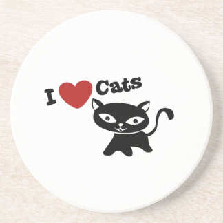 I love cats getränkeuntersetzer