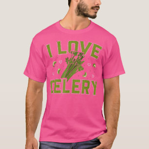 I Love Celery Vegetarian Deto Green Juice Farmer V T-Shirt