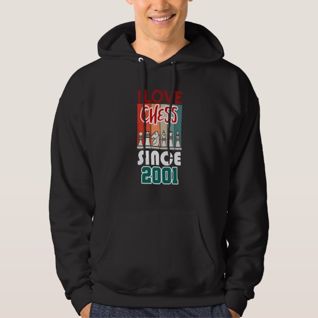 I love chess since 2001 hoodie (Vorderseite)