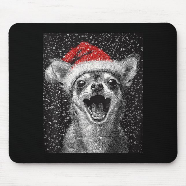 I Love Christmas Chihuahua  Mousepad (Vorne)