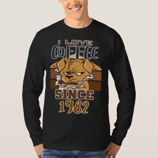 I love coffee since 1982 T-Shirt (Vorderseite)