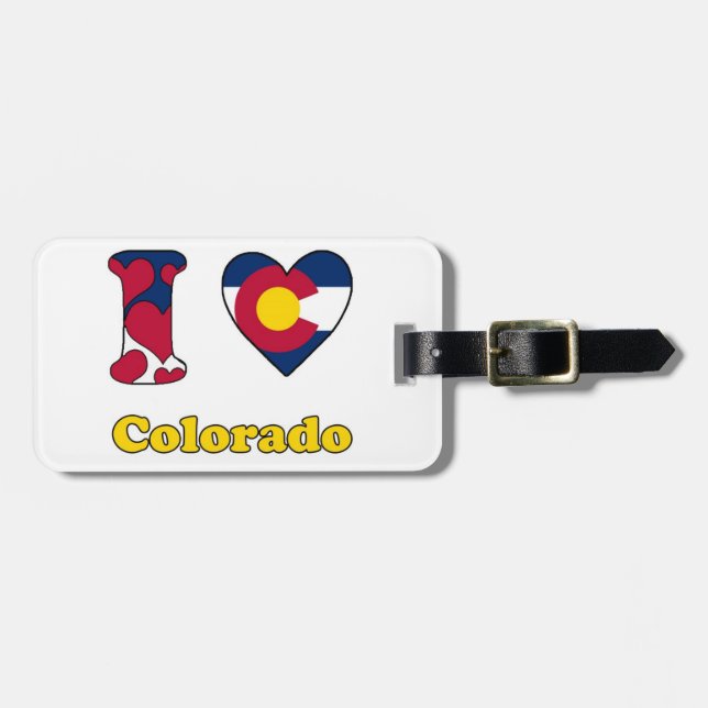 I love Colorado Gepäckanhänger (Vorderseite horizontal)