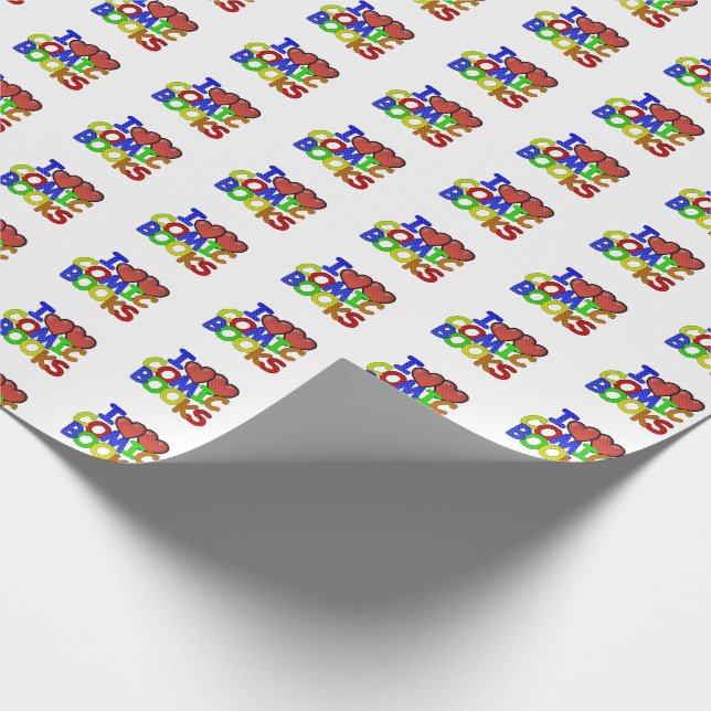 I Love Comic Books Geschenkpapier (Ecke)
