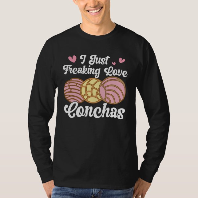 I Love Conchas Pan Dulce Latina Mexican Mujer Conc T-Shirt (Vorderseite)
