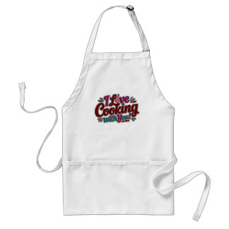 I love cooking with you printed apron schürze